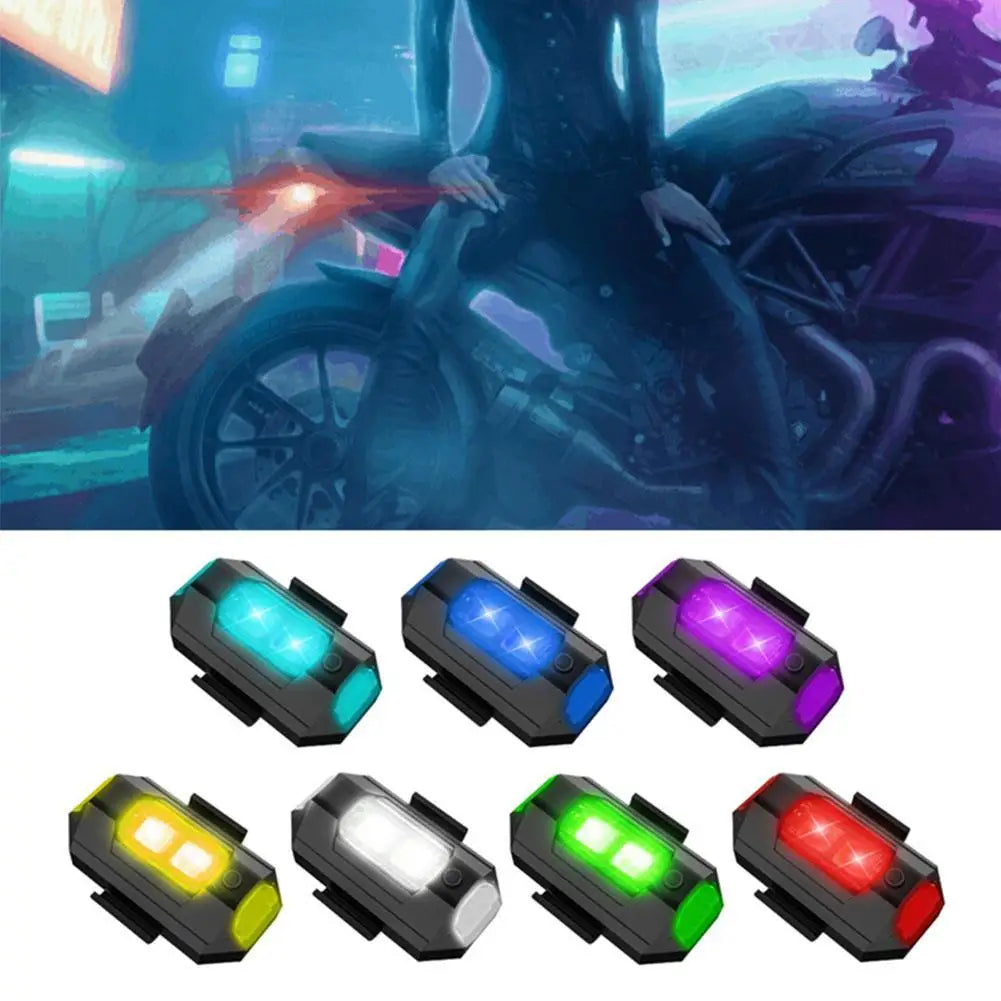 Universal Strobe Warning Light 7-color Usb Rechargeable Aircraft Led Emergency Lights Drone Night Strobe Lamp Bike