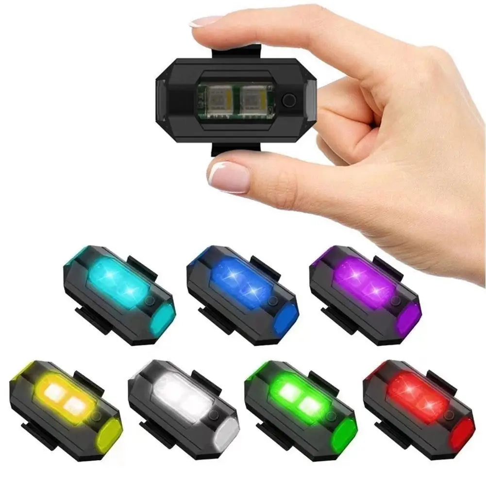 Universal Strobe Warning Light 7-color Usb Rechargeable Aircraft Led Emergency Lights Drone Night Strobe Lamp Bike