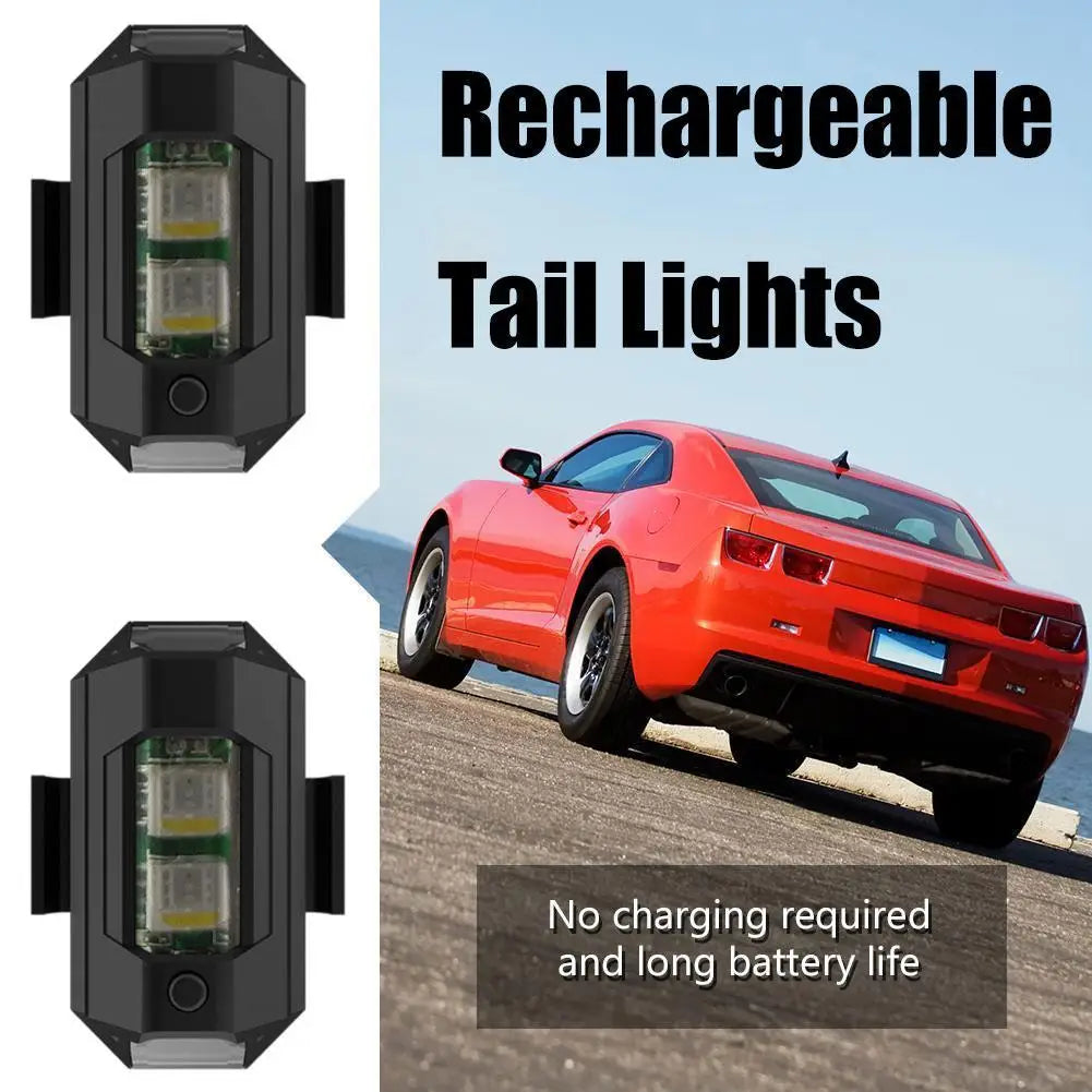 Universal Strobe Warning Light 7-color Usb Rechargeable Aircraft Led Emergency Lights Drone Night Strobe Lamp Bike